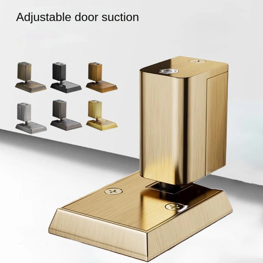 

New Zinc Alloy Mechanical Door Stopper Heavy Duty Adjustable Door Suction Anti-collision Non-punch Door Stop Furniture