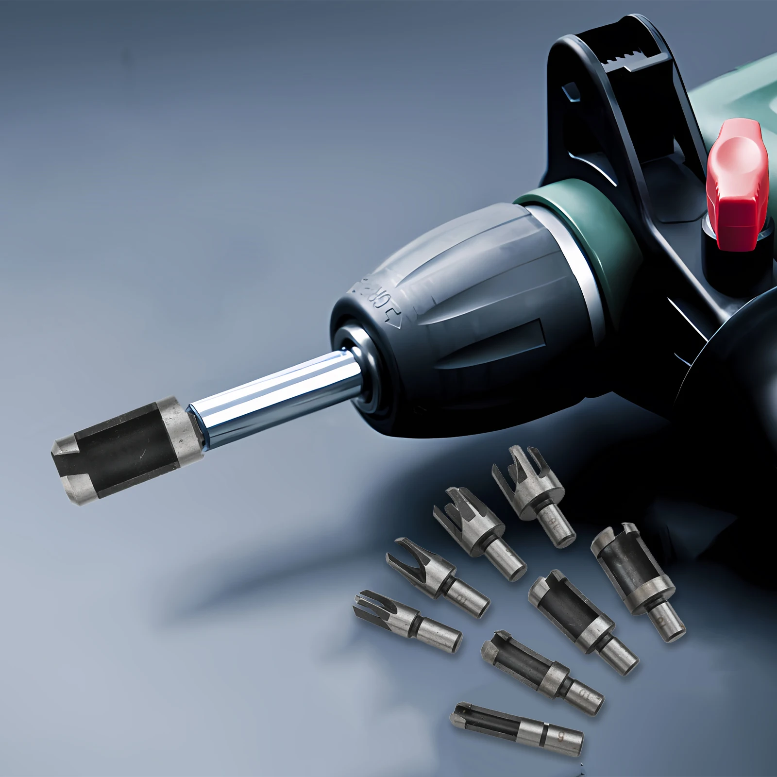 

Для точного сверления, резак для дюбелей с четырьмя канавками, набор из 8 предметов, настольные дрели, ручные дрели для настольных дрелей