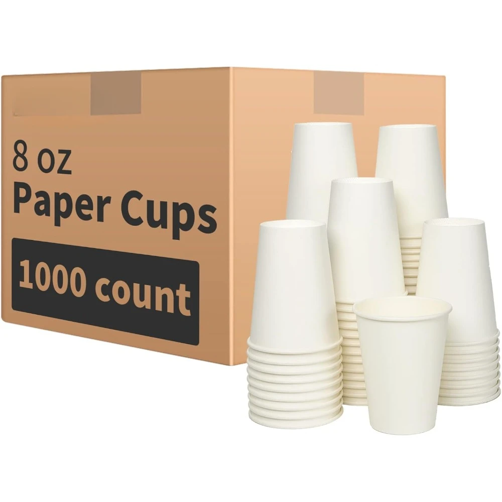 

8 oz 1000 Pack Disposable Paper Coffee Cups, Coffee Cups