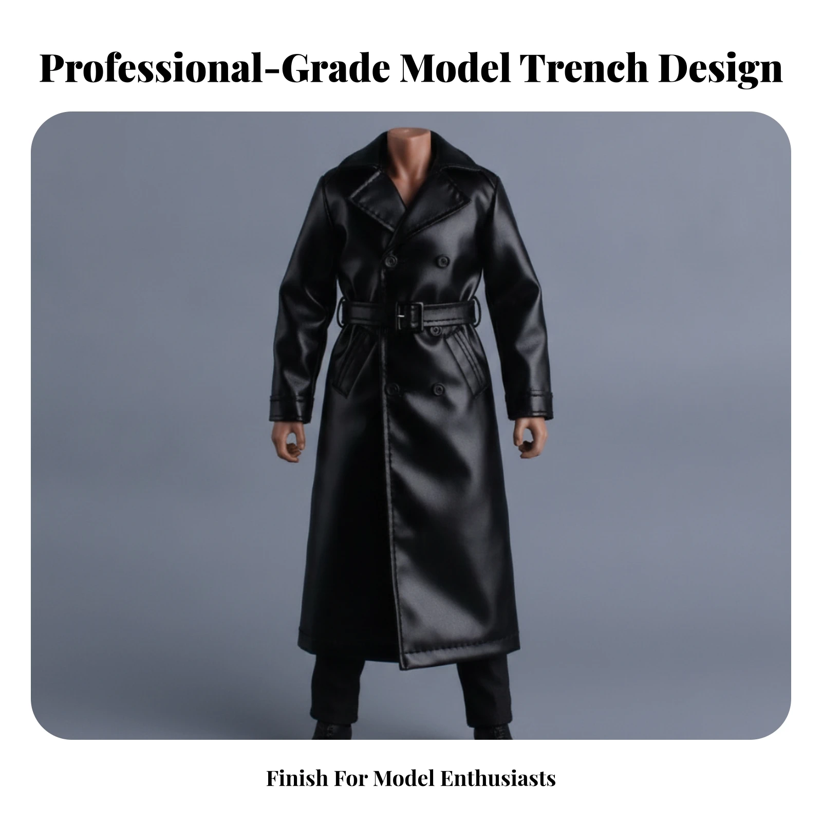 Button Closure Doll Overcoat Coat Tailored 1/12 Scale Overcoat Coat Glossy Toy Clothing