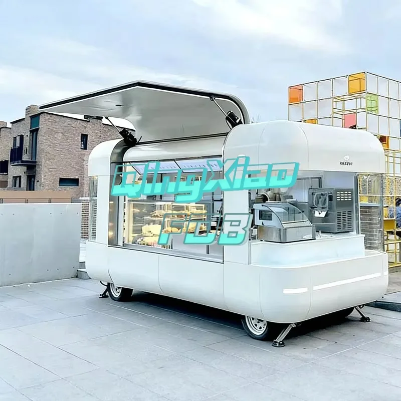 Customizable 4-Wheel Food Truck Rust Resistant Foldable  Window for Street Food FOB China CE 220V Factory  Direct Commercial Use