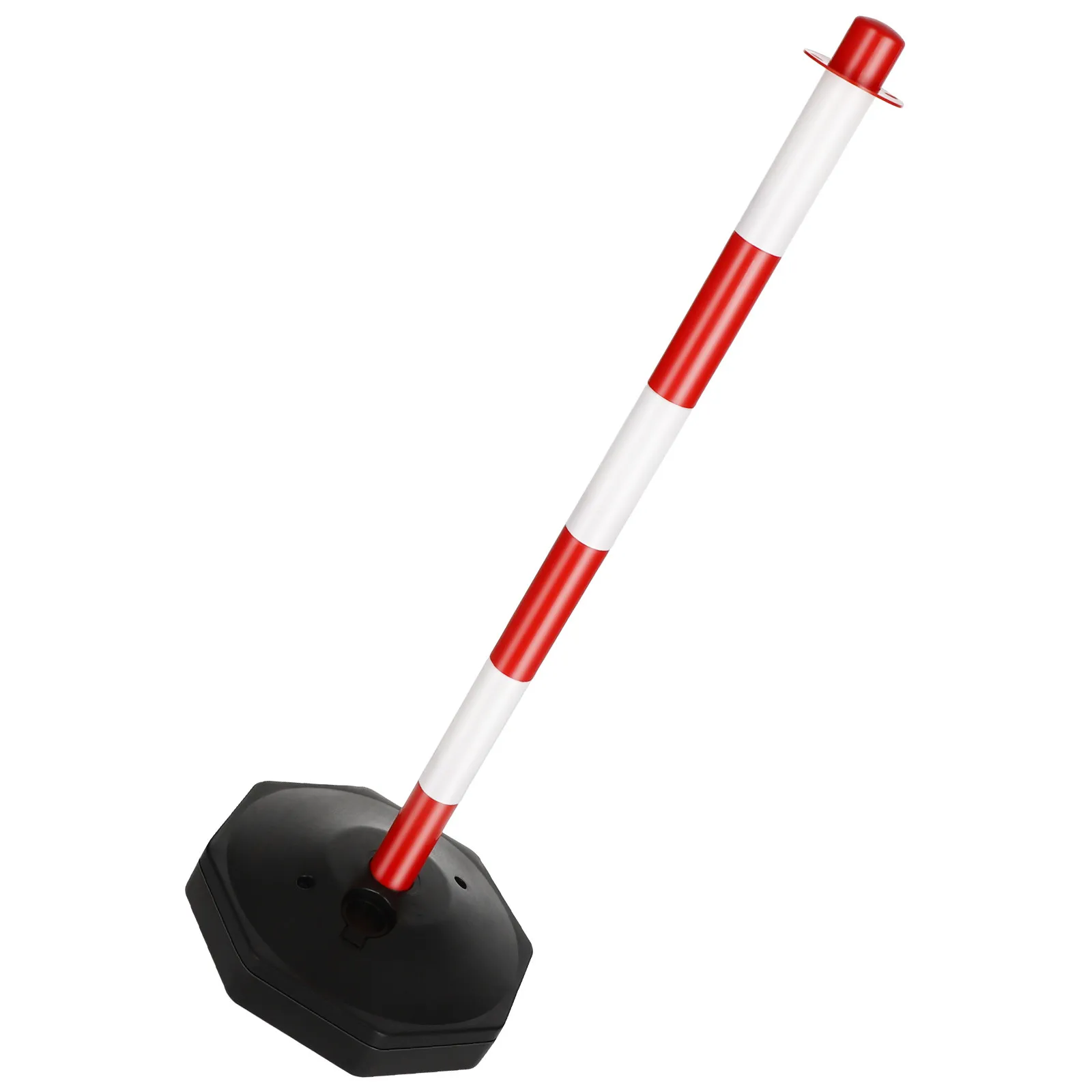 Warning Column Red White Elastic Road Safety Cone Fillable Base Plastic Anti-Collision Barrier Isolation Pile Warning Colum
