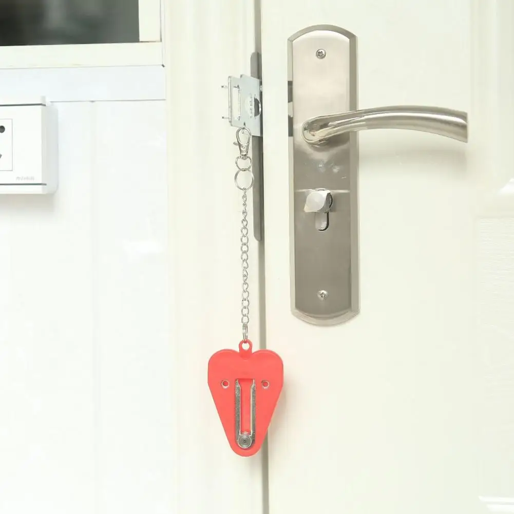 Anti Theft Door Security Lock Portable Door Lock for Home Travel Security No Drilling Door Stop for Privacy Additional for Hotel
