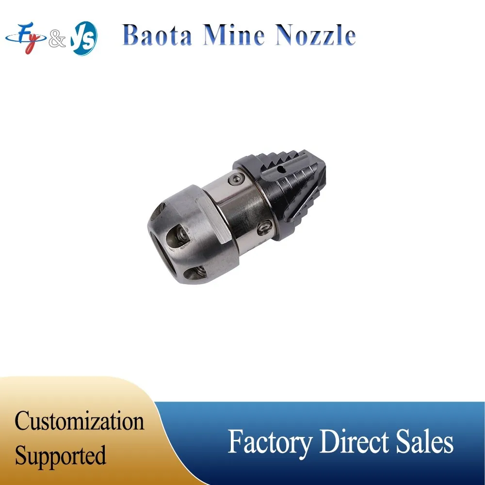 High Pressure Pipe Unclogging Nozzle, Rotary Pagoda Spray Tip for Mine Sludge Cleaning Pipeline Washing Spray Nozzle
