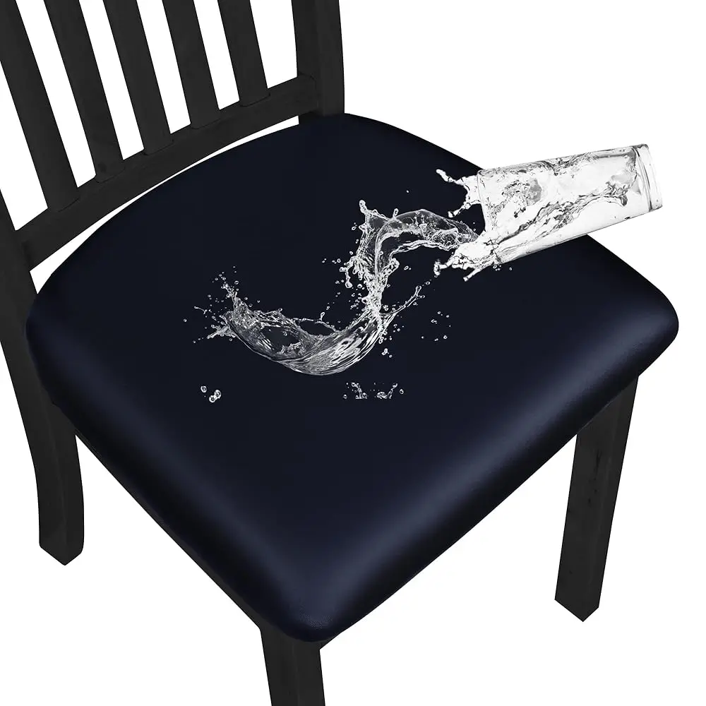 

Водонепроницаемые чехлы для стульев из искусственной кожи, комплект из 4 штук, эластичные съемные защитные чехлы для сидений стульев.