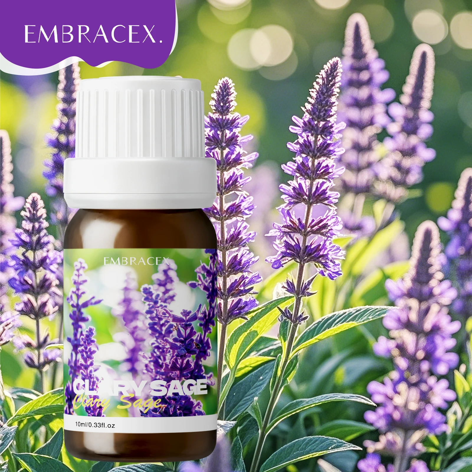 10ml Clary Sage Essential Oil Oil Natural Essential Oils Warm Scent For Diffuser Humidifier Gift Car Air Freshener Candle Making