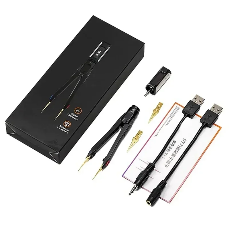 DT71 Mini LCR Tweezers Auto Scan Smart LCR Meter 10KHz Signal Ouput Diode Capacitor Frequency Inductance SMD Test LCRDVF Tester