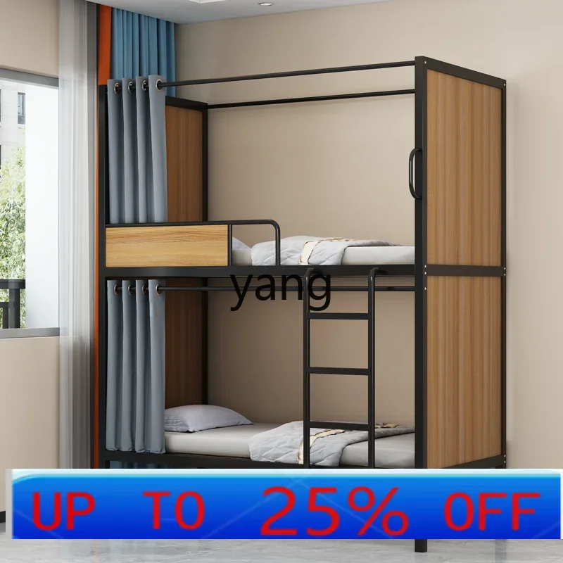 Lmm1 bunk iron frame bed hostel hostel elevated bed staff dormitory apartment high and low bed