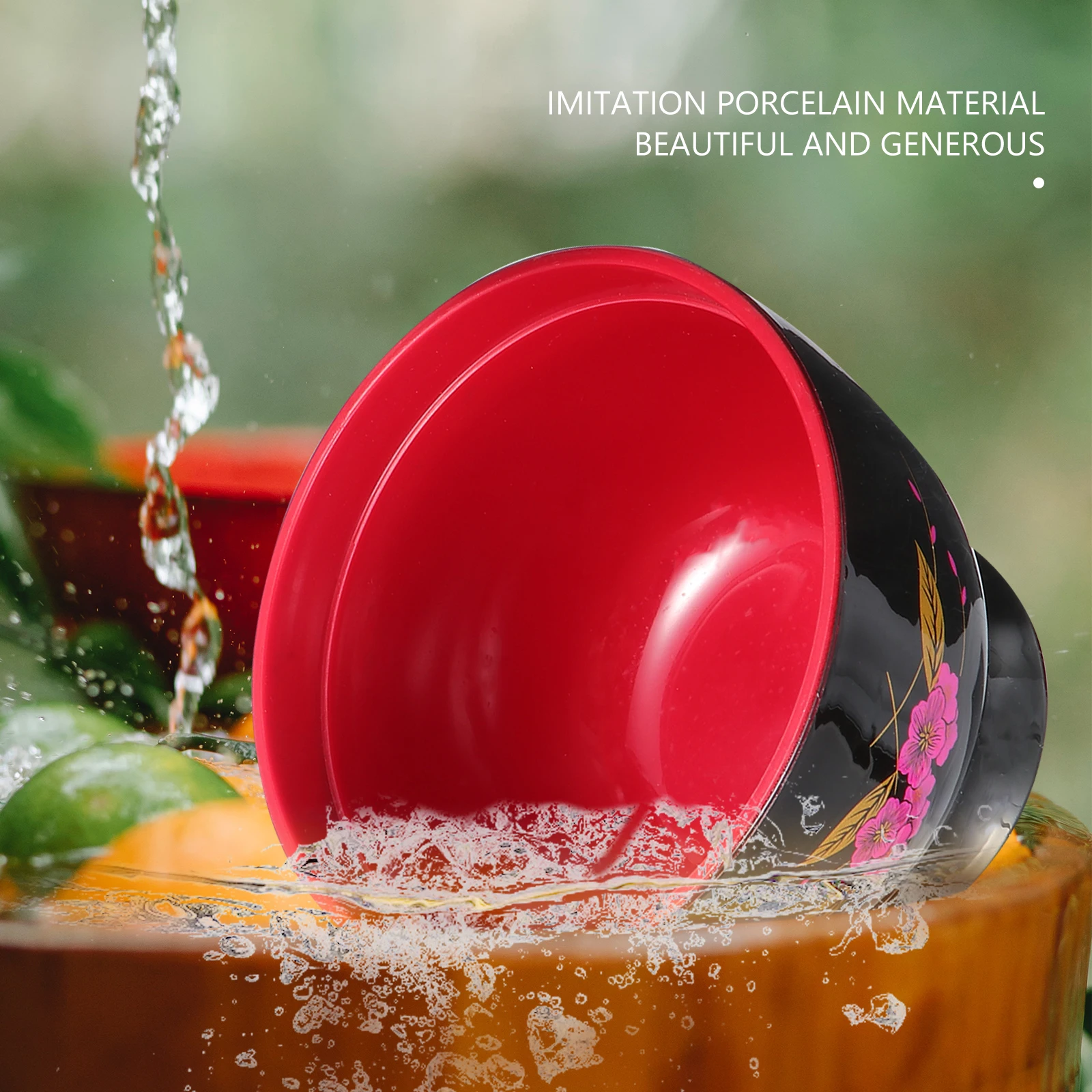 

1 pc Japanese Style Miso Soup Bowl 6.7 Inch Fine Craftsmanship For Ramen Noodles Salad Dessert Plastic Tableware Kitchen Supply