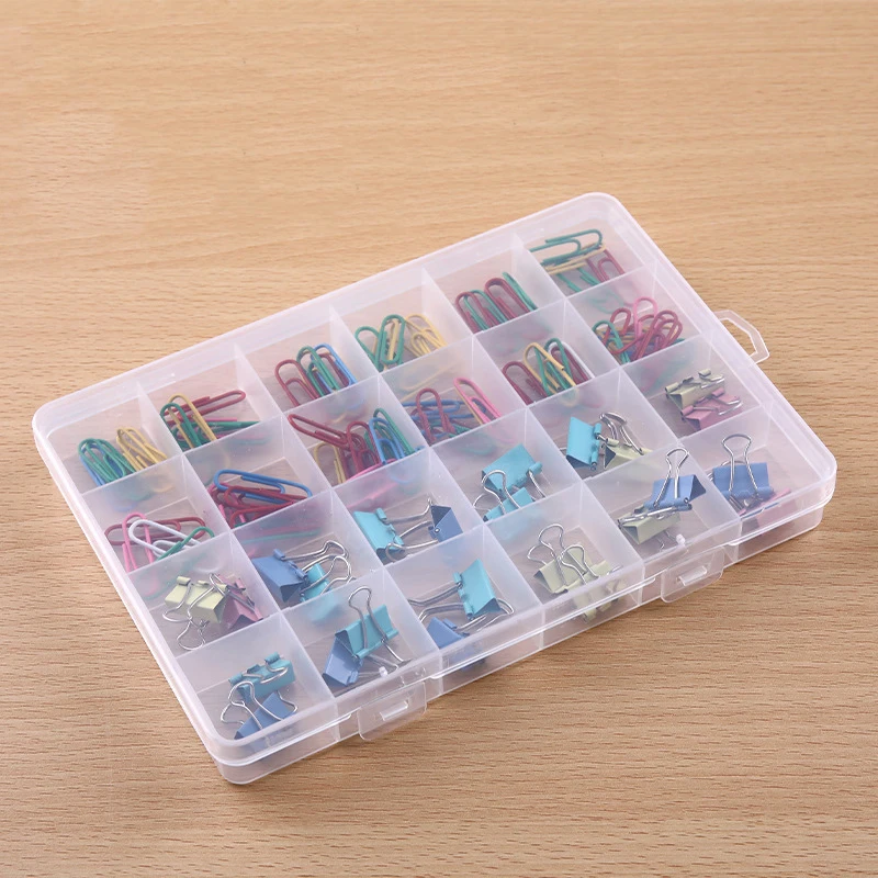 

Fixed 24 Grid Transparent Plastic Rubber Bands Storage Box Portable Bead Screws, Hardware Tool Jewelry Accessories Organizer Box