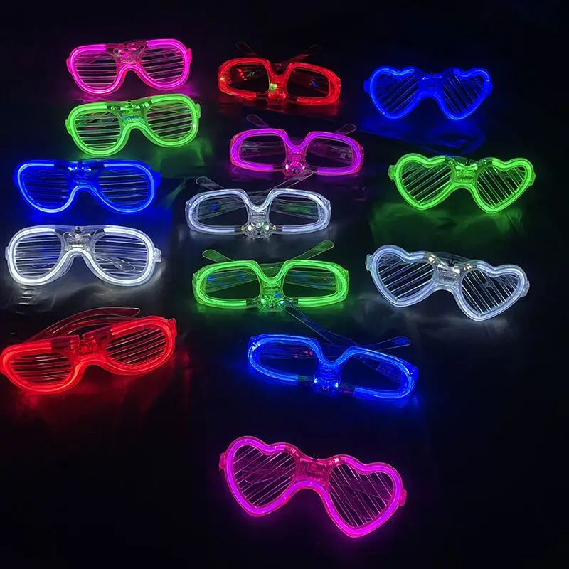 6/12/24/30/40/50pcs Led Neon Glasses Light Up Party Glasses Glow in the Dark For Kids Adults Party Favor Supplies