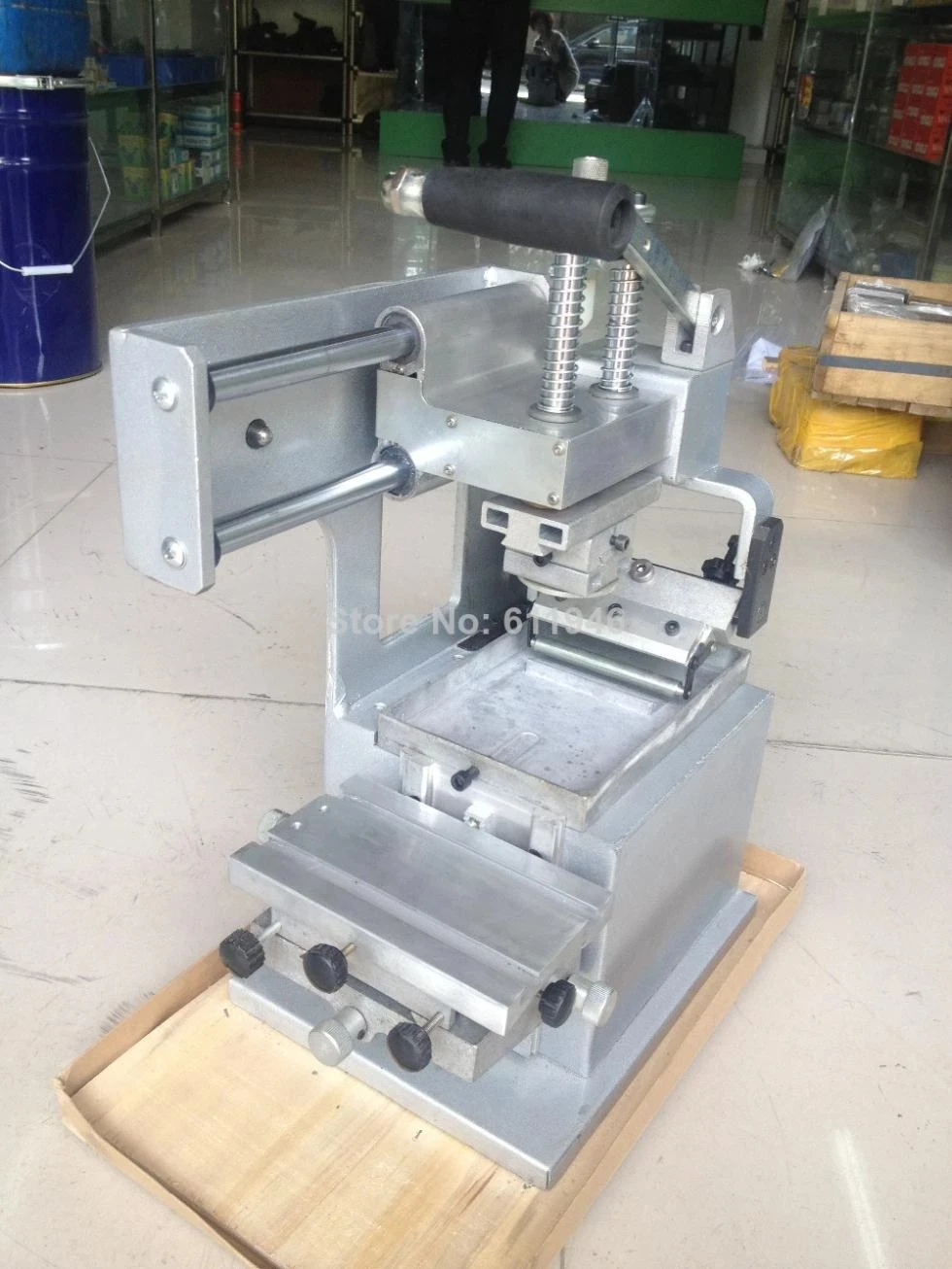 100x150mm Manual Pad printing machine JYS100-150 start up kits: Pad printer + rubber pads + 2 custom plate dies