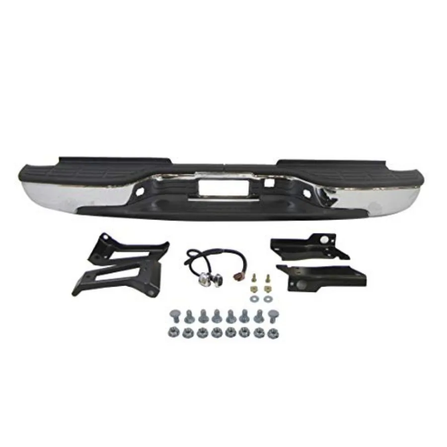 مجموعة المصد الخلفي الجديدة من الكروم لسيارة شيفروليه سيلفرادو وجي إم سي سييرا 2500HD 3500 شاحنات متينة من الكروم- #1