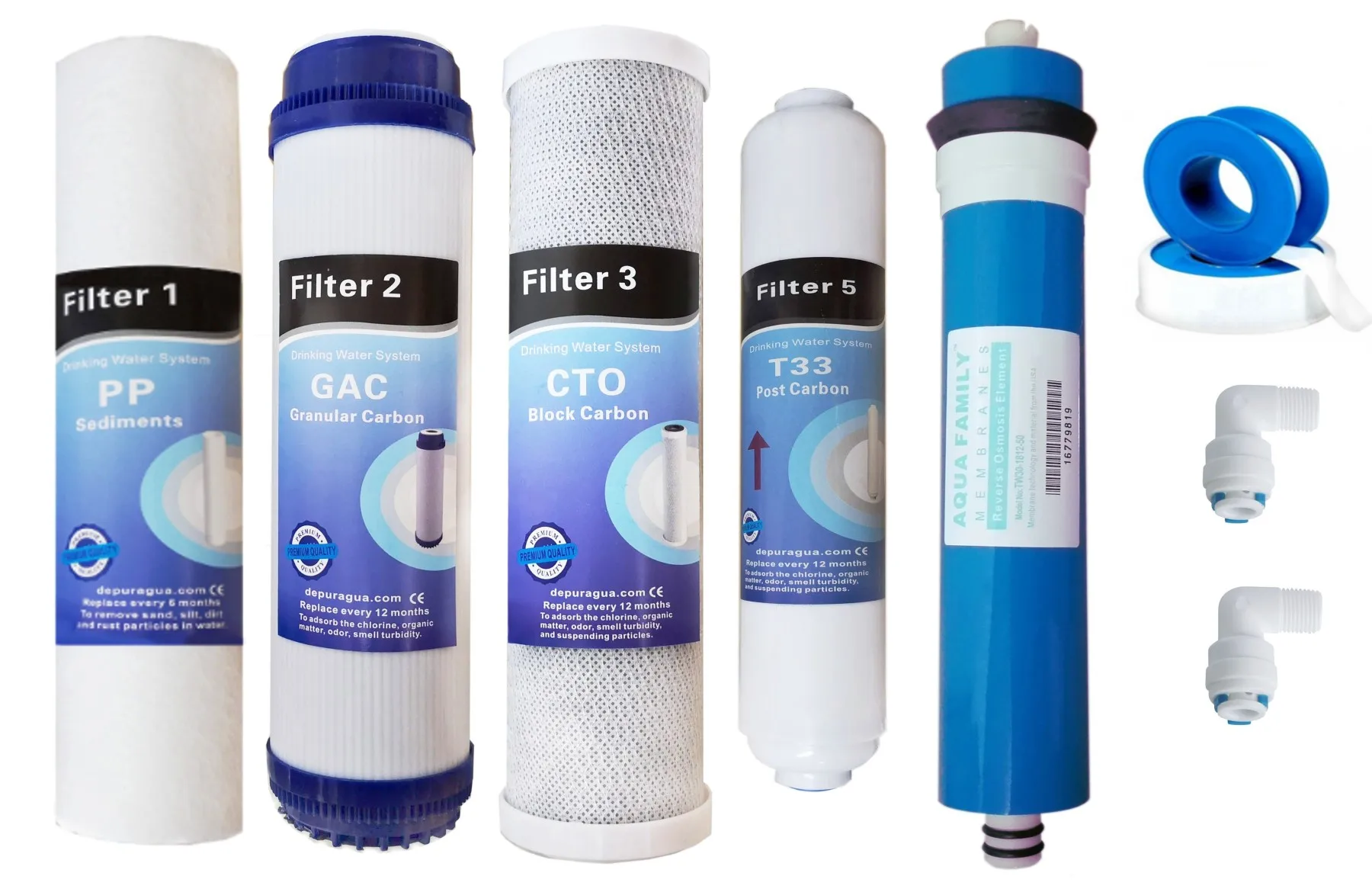 Supply membrane + 4 reverse osmosis filters compatible STORM and proline