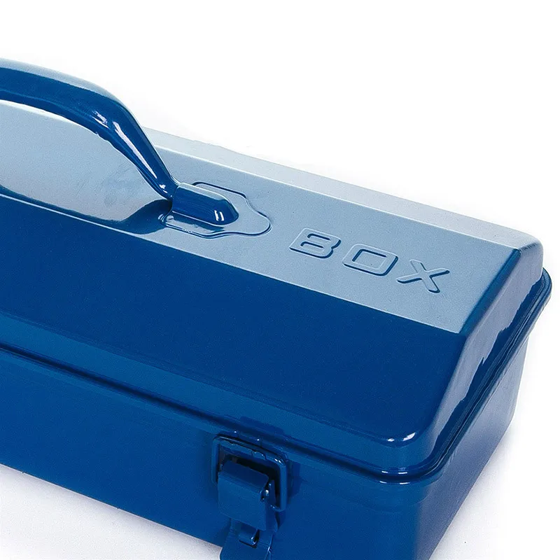 Imagem -05 - Multifuncional Metal Tool Box Azul Camadas Duplas Doméstico Eletricista Hardware Ferramentas de Manutenção