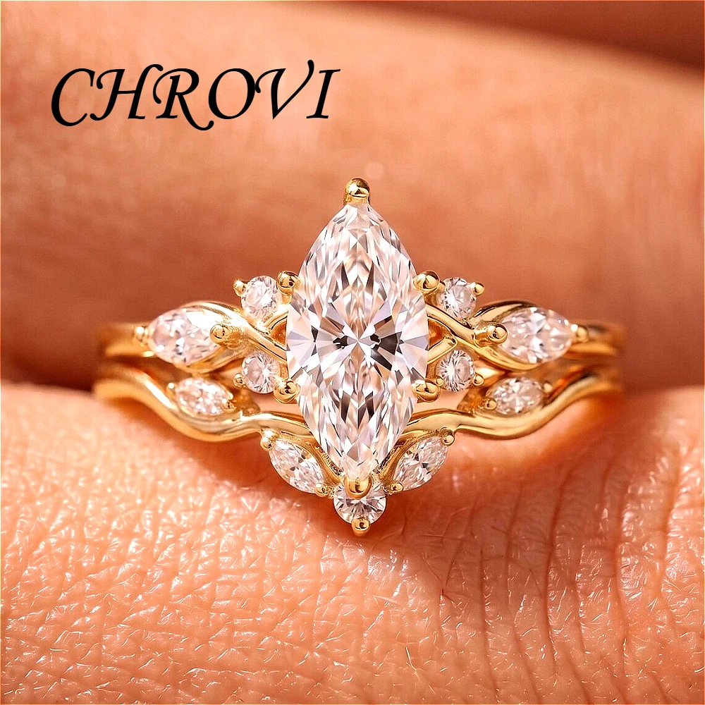 Luxury-Style 925 Sterling Silver Vintage Floral High-Carbon Diamond Crown Three-Set Layered Engagement Ring for Women
