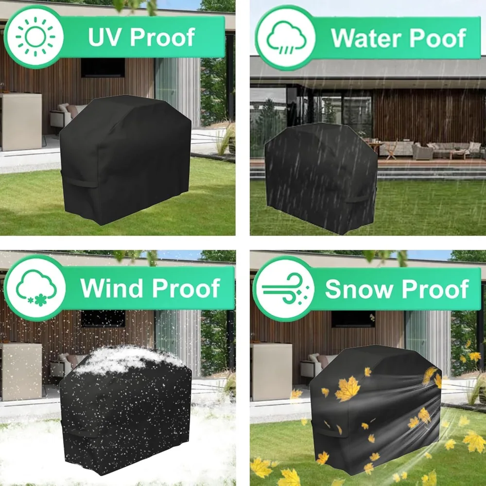 Oxford Cloth Outdoor BBQ Grill Cover Waterproof Oven Cover Garden Sun Protective UV Resistant Heavy Duty Carbon BBQ Covers