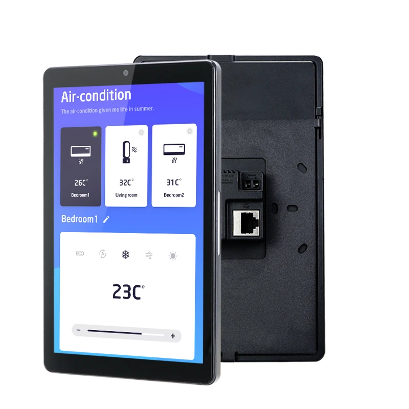 YC-SM08P G2+ Upgraded 8 Inch Embedded Smart Home Control Panel RJ45 Poe Android Tablet 4G RAM WIFI 6 RV/Garage Electric
