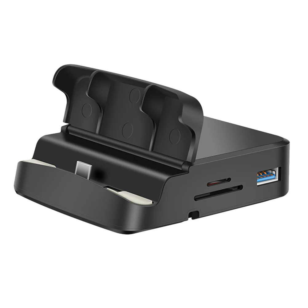 8 In Docking Station Cell Phone Stand Multi-Port USB Hub Data for Laptop Splitter Aluminum Alloy Bracket 8-in-1 Adapter