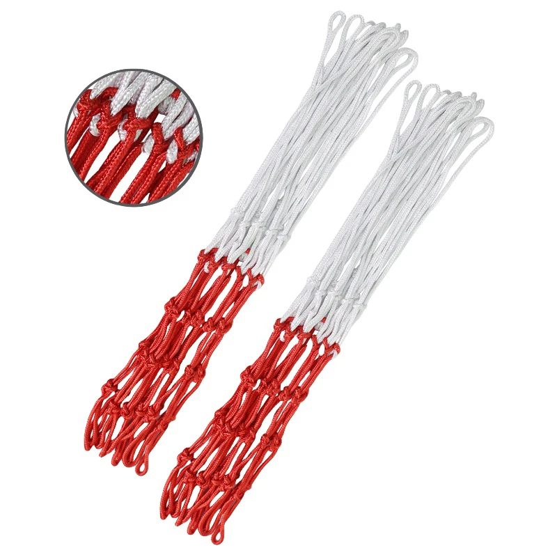 Rede de basquete de 3.5mm, rede de basquete para todos os climas, dupla/tri-cor, cesta de basquete alimentada, aro de cesta