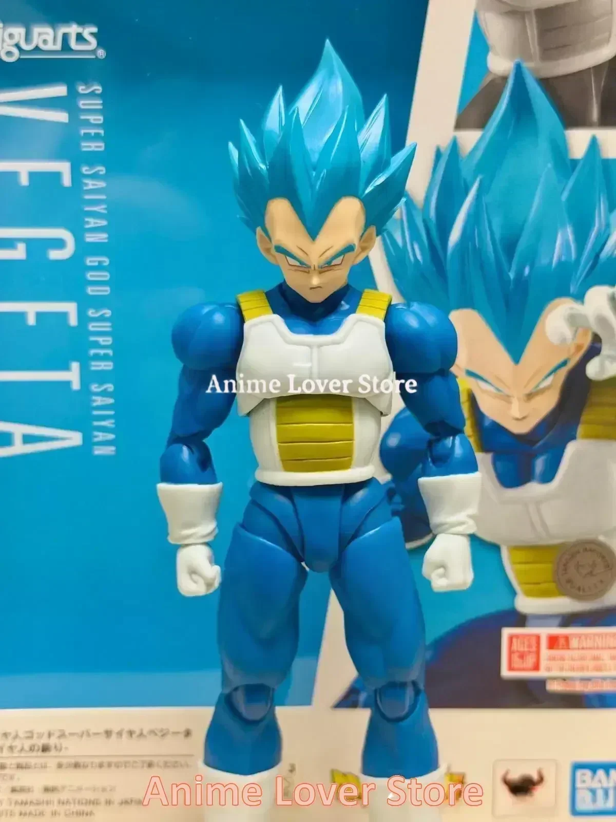 Original Genuine Bandai SHFiguarts Dragon Ball Shf Super Saiyan God VEGETA  In Stock Anime Action Collection Figures