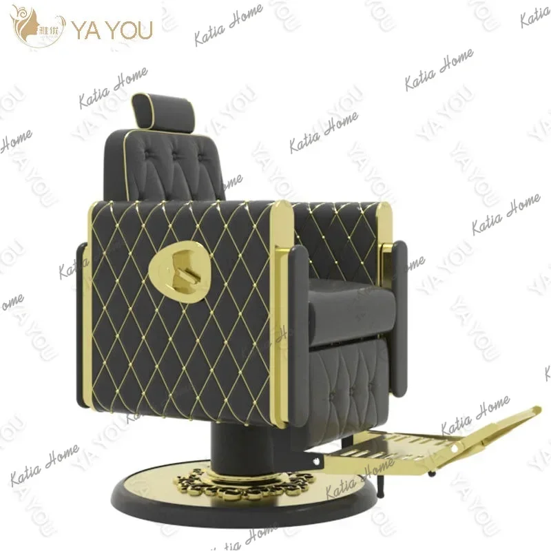 LSHigh Quality Hot Sale Inverted Big Pump Barber Chair Can Be Customized Color logo for Salon Shop