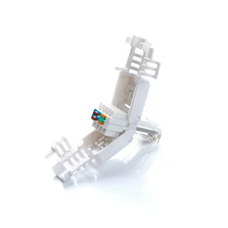 No Crimp Ethernet Cable Tool-less Crystal Head Plug CAT6 RJ45 Connector