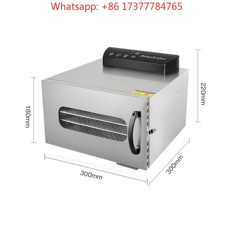 6-Tier Stainless Steel Dehydrator Pet Food Jerky Dryer Food Dehydrator and Air Dryer for Home Use Single-load capacity 2-4 kg