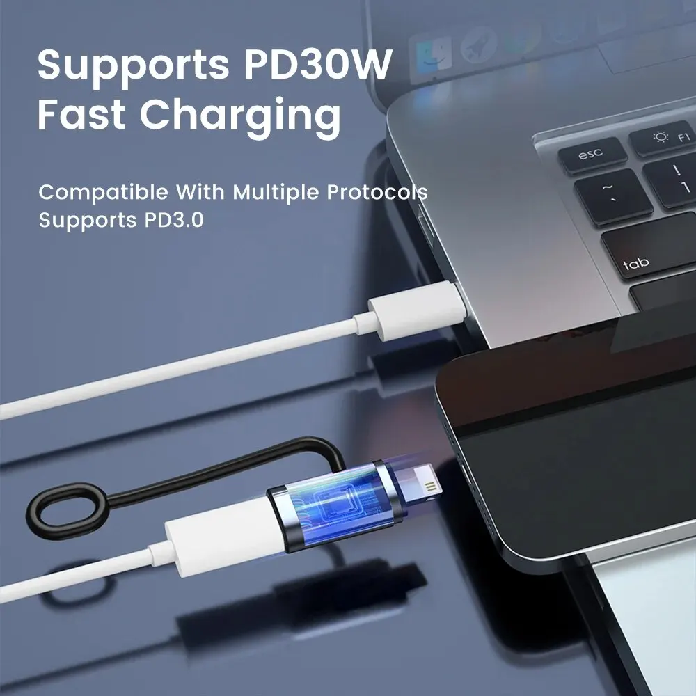 OTG USB C Adapter For IOS Lightning Male to USB 2.0 Adapter Female Connector 3A Fast Charging Converter for iPhone 14 Pro Laptop