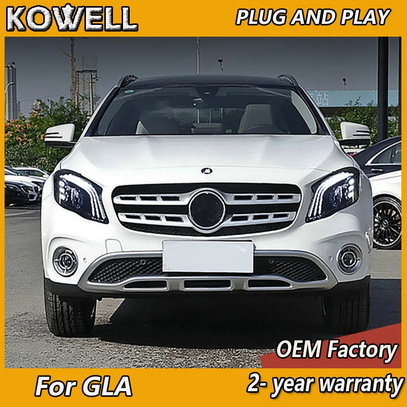 

Car Styling for Mercedes GLA Headlights 2015-2019 GLA200 Headlights GLA220 GLA260 DRL Turn Signal High Beam Projector Lens