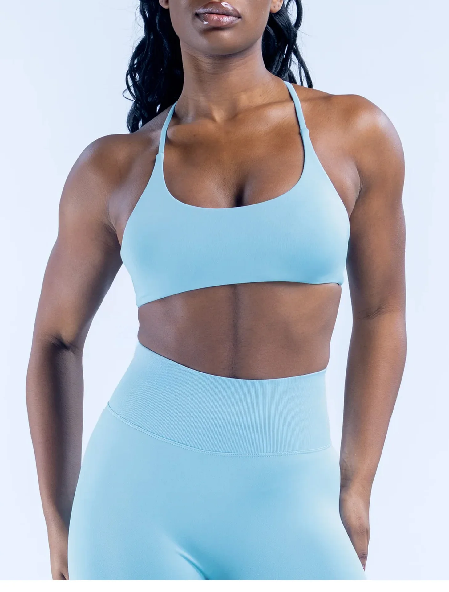 LOGO Sexy Cross Hanging Neck Beautiful Back Sports Underwear High Sense Vest Running Training Fitness Bra Underwear
