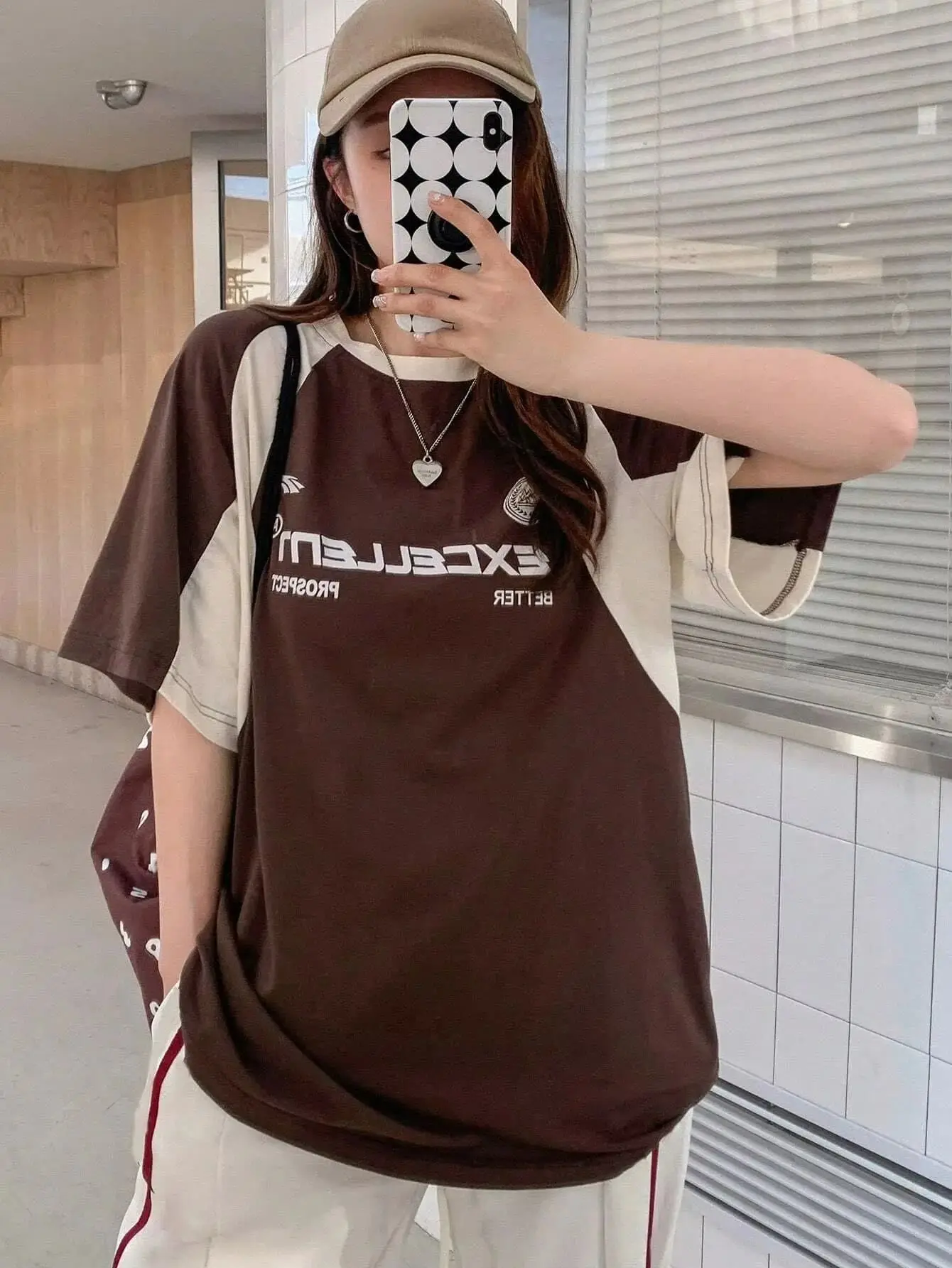 

Women's Contrast Letters Printed Round Neck Short Sleeve T-Shirt Summer Women Clothing Fashion Korean Y2K Streetwear Tops