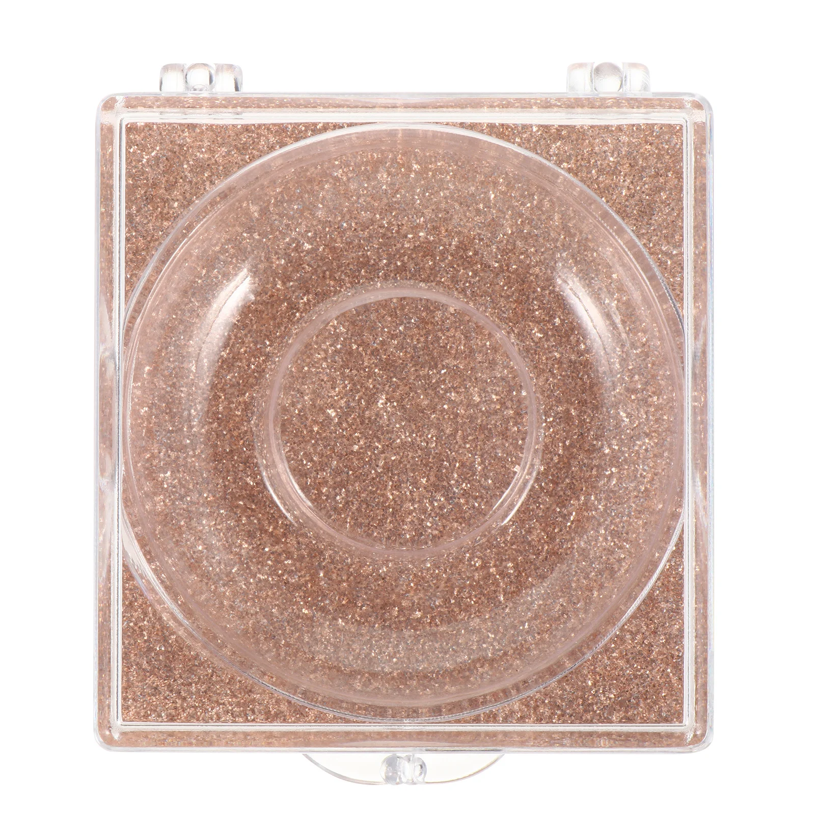 6 Stück transparente Boxen für falsche Wimpern, quadratische Kunststoff-Wimpernetuis, einfache Aufbewahrung, Organizer, glitzerndes Wimperntablett für falsche Wimpern