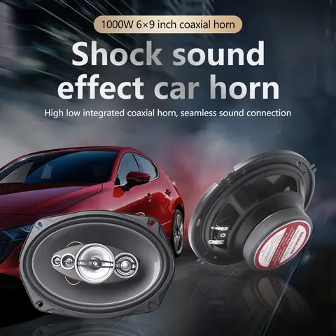 1 par de altavoces Coaxial HiFi de 5 vías para coche, 6x9 pulgadas, 1000W, puerta de vehículo, Audio automático, música, estéreo, Subwoofer, altavoz de frecuencia de rango completo