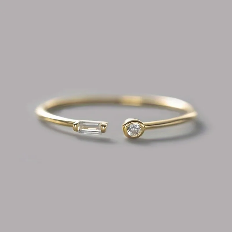 European and American Minimalist Fine Circle Elegant Exquisite Ring High-end Trend Extremely Simple Geometric Women's Open Ring