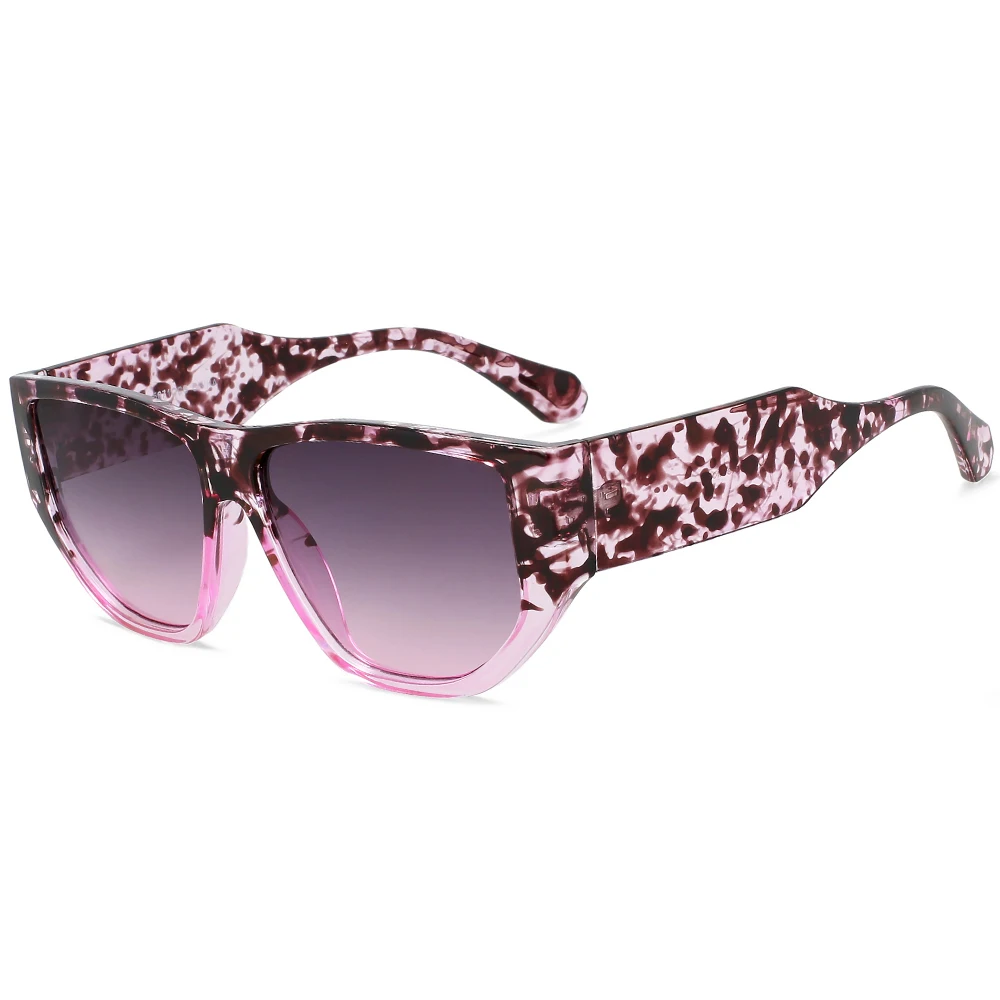 55702 neue Übergroße Sonnenbrille der Frauen Platz Breiten Bein Retro Marke Designer Reise Floral Mensun Gläser Männer Uv400
