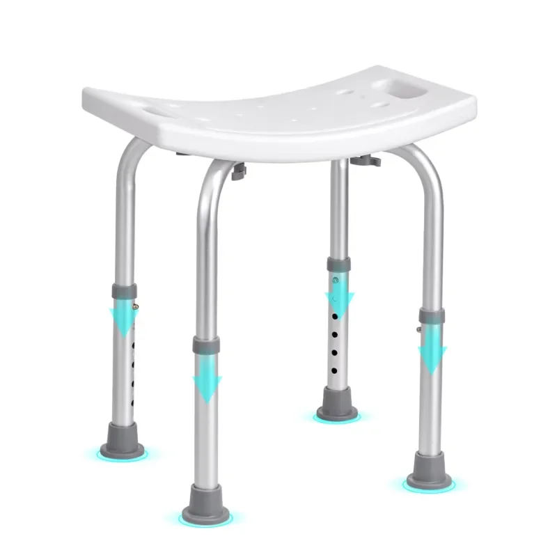 Adjustable Shower Chair with Handles Heavy Duty 158.8kg Capacity Bath Stool Seat for Elderly Disabled Inside Shower or Tub
