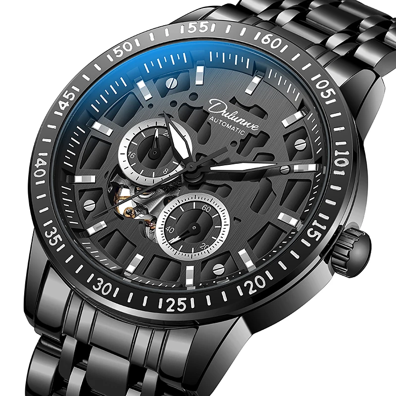 Business Gentleman Mechanical Watch for Men Full Skeleton Dial Men's Mechanical Watch Outdoor Sports