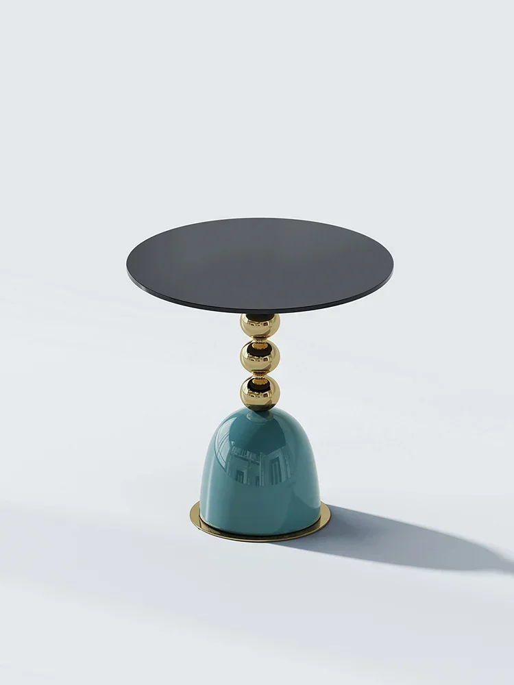 S Simple Modern Living Room Cyan Paint Design Small Table