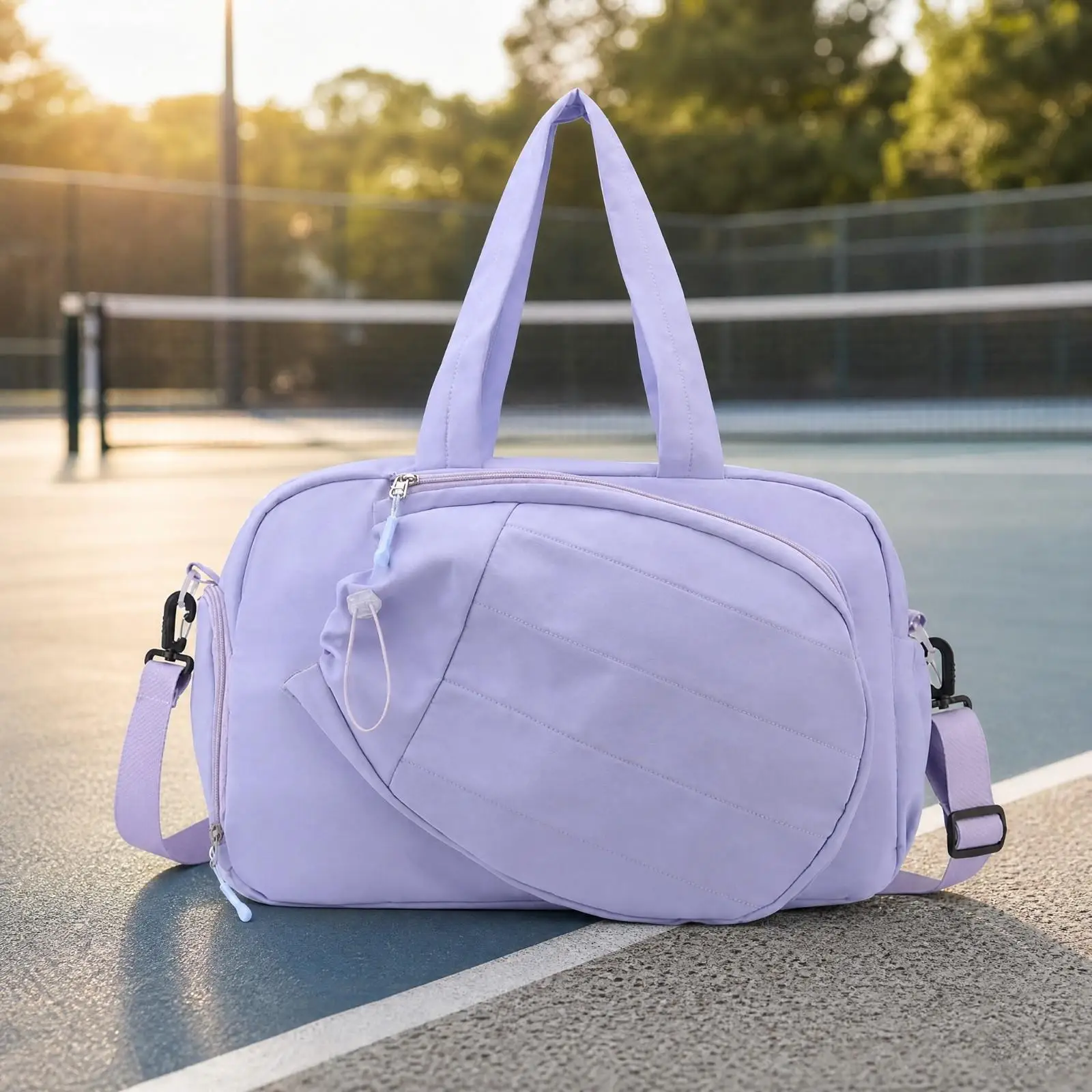 Expandable Sports Tote Bag 35L Nylon Duffel with Multiple Pockets for Travel and Gym Gear Storage