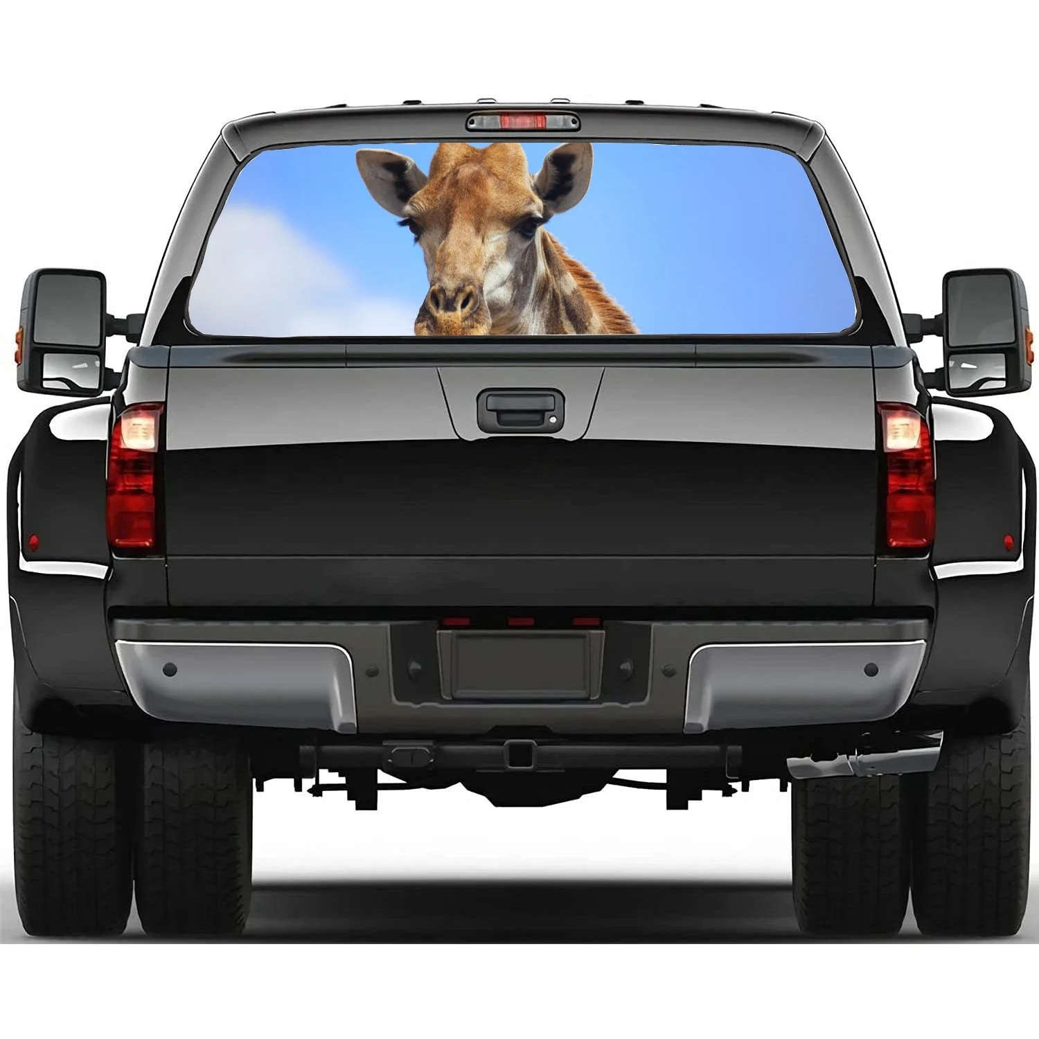 giraffe animal Car Window Sticker Vinyl Translucent Display For Truck Car Wrap Vehicle Decal Sticker