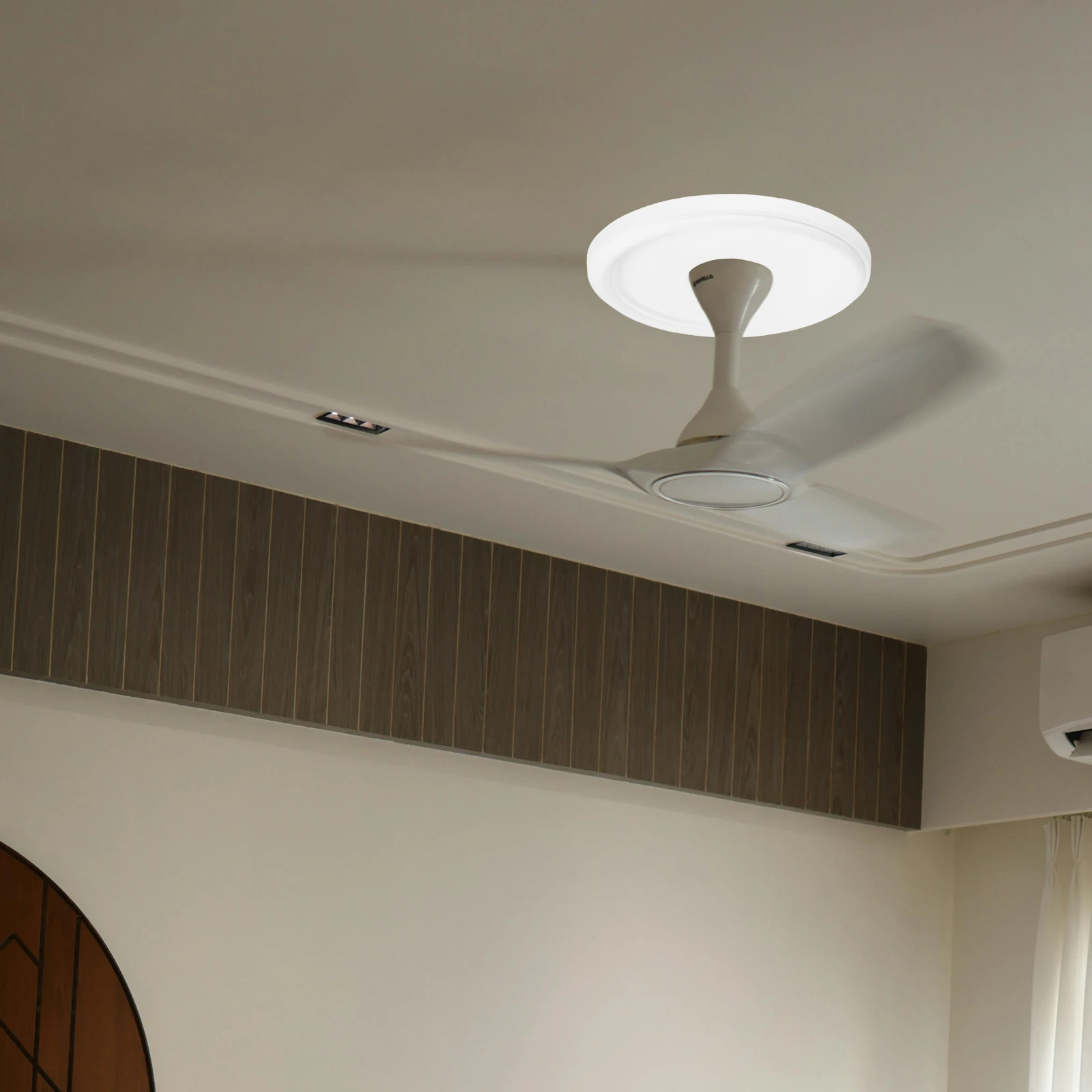 

White Ceiling Medallion Decorative Round Medallion for Light Fixtures Ceiling Fans Home Decor Cover Replacement Cap