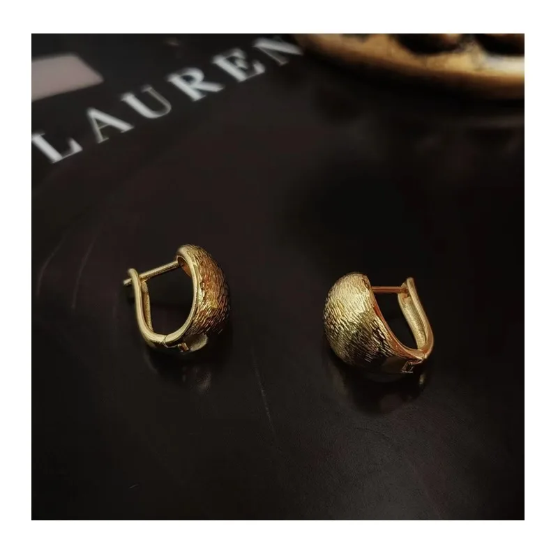 

Qingdao Jewelry Brushed Ear Buckles Women's Retro Earrings High-end Temperament Round Earrings Light Luxury Head