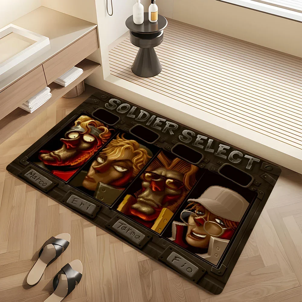 Classic Retro Game Metal Slug Gamer Floor Mat Retro Multiple Choice Living Room Kitchen Rug Non-Slip Modern Home Decor