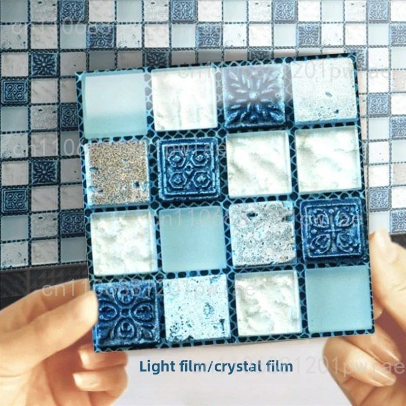 100pcs Three-dimensional wall sticker mosaic tile sticker, bathroom self-adhesive wallpaper, kitchen oil-proof sticker