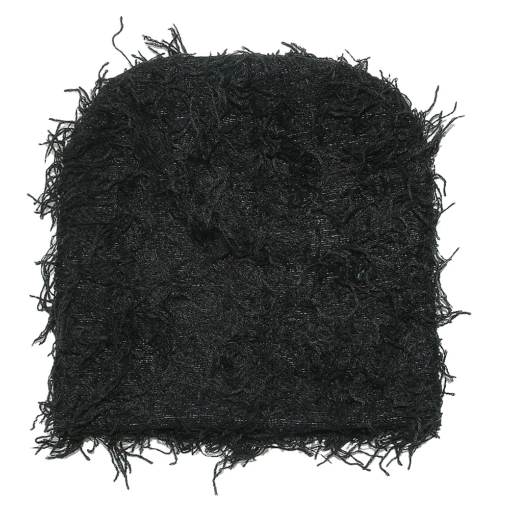 Sturmhaube Mützen Männer Lustige Mütze Outdoor Camouflage Plüsch Fuzzy Distressed Strickmütze Ski Maske Beanie Mode Straße Hip Hop Cap – Detail 15