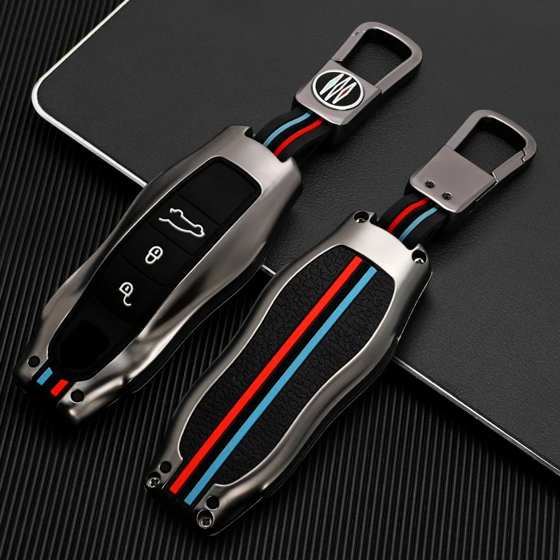 Zinklegierung Autoschlüsselhülle für Porsche Cayenne 958 911 Lepin 996 Macan Boxster Panamera 997 944 924 Panamera 718 971 9YA