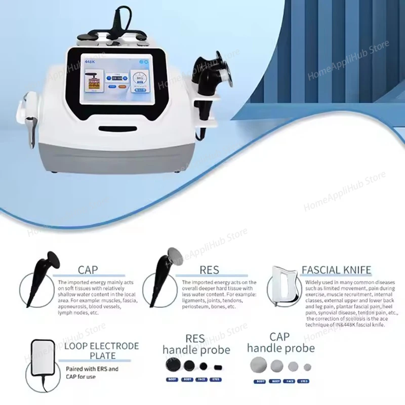 448Khz CET RET Tecar Device INDIBA Physical Therapy Machine Rf Body Cellulite Massagers Diatermia Loss Weight Health Care System