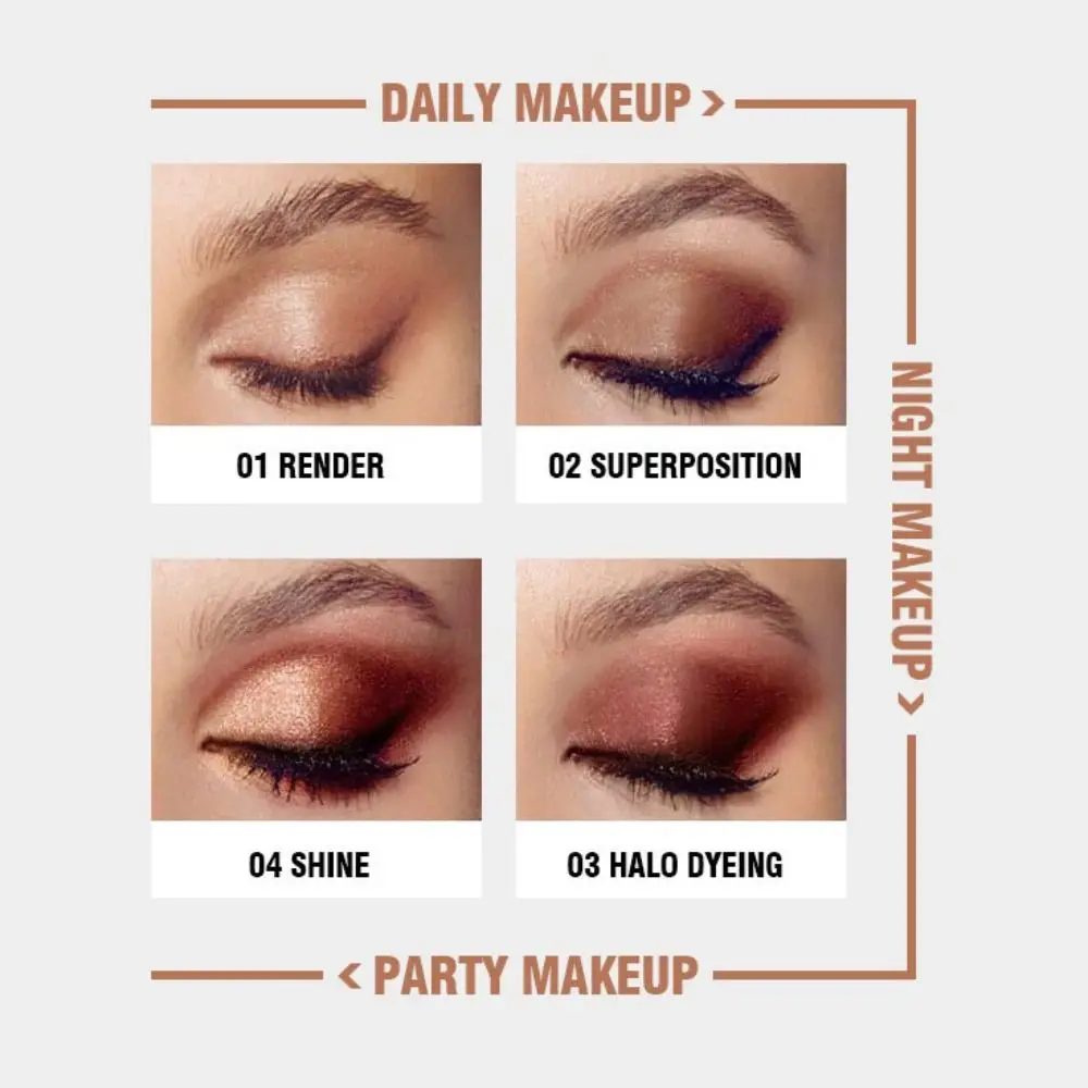 Nuova tavolozza di ombretti da 9 colori Tavolozza di trucco per occhi opaca naturale Trucco per ombretti multifunzionale a lunga durata