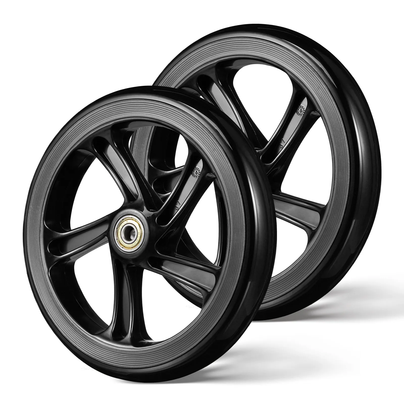 

2Pcs Wear-Resistant PU Scooter Wheels Professional Replacement for Kick Scooter Skateboard Wheelchair Supplies